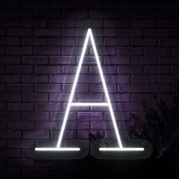 Buchstabe A LED Neonschild für Wohnzimmer und Büro