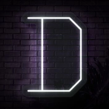 Buchstabe D LED Neonschild für Wohnzimmer und Bar