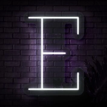 Buchstabe E LED Neonschild für Wohnzimmer und Bar