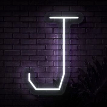Buchstabe J LED Neonschild für Wohnzimmer und Bar