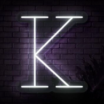 Buchstabe K LED Neonschild für Wohnzimmer und Büro