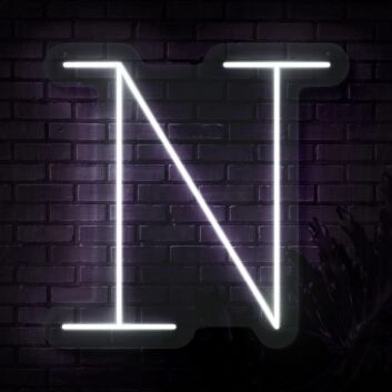 Buchstabe N LED Neonschild für Wohnzimmer und Bar