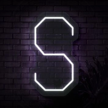 Buchstabe S LED Neonschild für Wohnzimmer und Büro