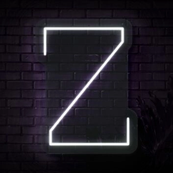 Buchstabe Z LED Neonschild für Wohnzimmer und Büro