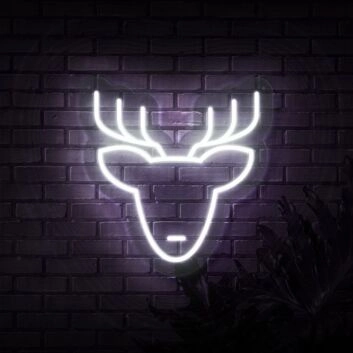 Hirschkopf LED-Neonschild Wohnzimmer Bar