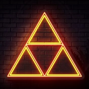 Dreifach-Dreieck-Symbol LED-Neonschild Gamingzimmer Wohnzimmer