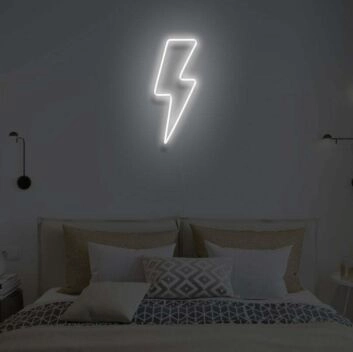 Blitzsymbol LED-Neonschild Schlafzimmer Wohnzimmer