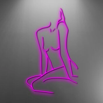 Sitzende nackte Frau Silhouette LED-Neonschild für Bar Club