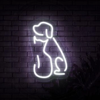 Hundesilhouette LED-Neonschild Wohnzimmer Haustierladen