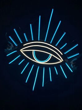 Auge mit Strahlen LED-Neonschild Wohnzimmer Bar
