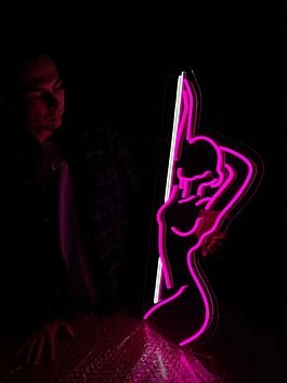 tanzende Frau Silhouette LED-Neonschild für Bar Club
