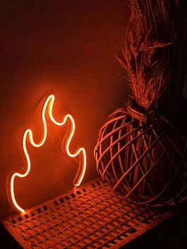 Flamme LED-Neonschild für Wohnzimmer und Bar