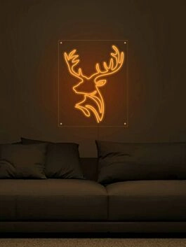 Hirschkopf LED-Neonschild Wohnzimmer Bar