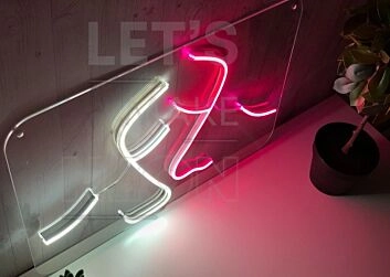 Sektgläser LED-Neonschild für Bar und Wohnzimmer