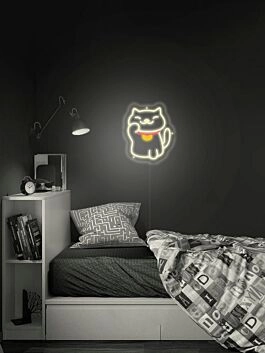 winkende Katze LED-Neonschild Schlafzimmer