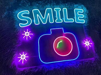 Kamera LED Neonschild für Fotostudio und Wohnzimmer