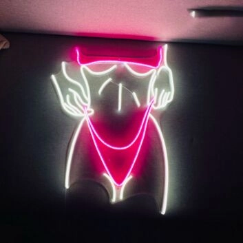Frauenkörper mit Unterwäsche LED-Neonschild für Bar Club