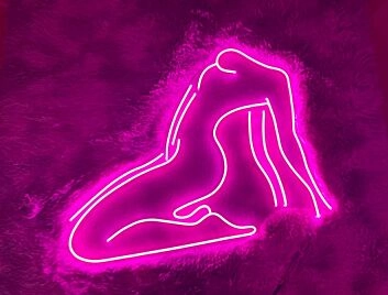 Sitzende Frau Silhouette LED-Neonschild für Bar Club