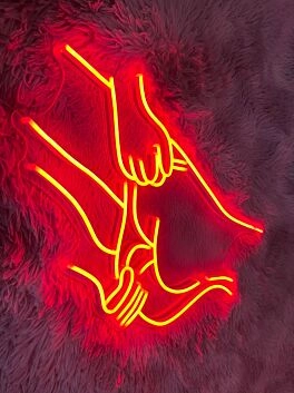 Händchenhaltendes Paar LED-Neonschild Wohnzimmer Schlafzimmer