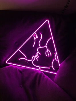 Kuss Silhouette LED-Neonschild Wohnzimmer Schlafzimmer