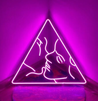 Kuss Silhouette LED-Neonschild Wohnzimmer Schlafzimmer