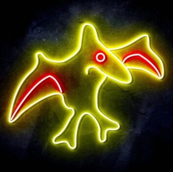 Flugsaurier LED-Neonschild für Kinderzimmer und Bar