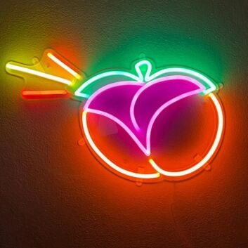 Pfirsich LED-Neonschild für Küche und Bar