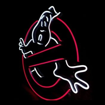 Geistersymbol mit Durchstreichung LED-Neonschild für Bar und Gaming