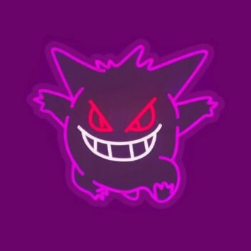 Grinsendes Cartoon-Monster LED-Neonschild Gamingzimmer
