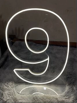 Zahl 9 LED-Neonschild für Dekoration und Events