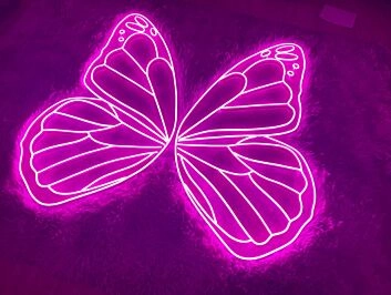 Leuchtender Schmetterling LED Neonlicht Elegante Wanddekoration für Schlafzimmer Wohnzimmer und Studio