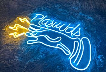 Paulas Hand LED Neonlicht Kreative Neon Wanddekoration mit Schriftzug für Wohnzimmer Studio und Bar