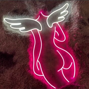 Frauenkörper mit Engelsflügeln LED-Neonschild für Bar Club
