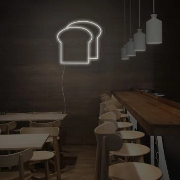 Brotscheiben LED-Neonschild für Café und Bäckerei