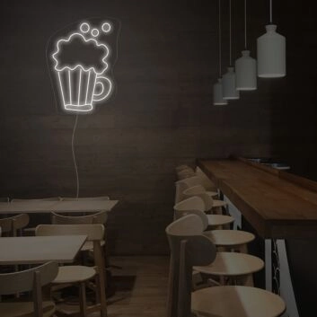 Bierkrug mit Schaum LED-Neonschild für Bar und Restaurant