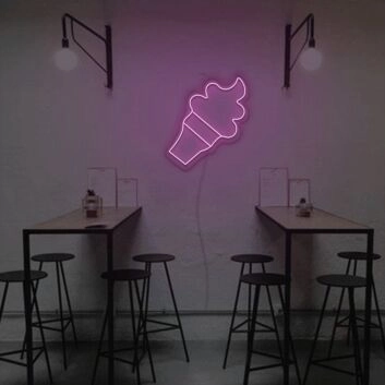 Eiswaffel LED-Neonschild für Café und Eisdiele