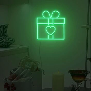 Geschenk mit Herzsymbol LED-Neonschild für Wohnzimmer Party