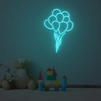 Ballonstrauß LED-Neonschild für Kinderzimmer und Party