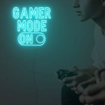 GAMER MODE ON LED-Neonschild für Gaming Zimmer