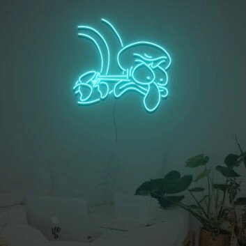 Comicfigur mit grimmigem Gesicht LED-Neonschild Wohnzimmer Schlafzimmer
