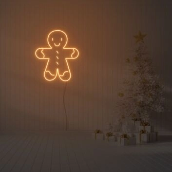 Lebkuchenmann LED-Neonschild für Weihnachten Wohnzimmer