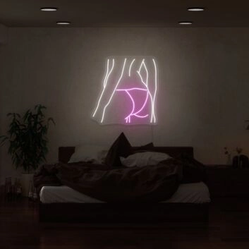 Abstraktes Frauenbeine LED Neonschild als moderne Wanddekoration für Schlafzimmer Wohnzimmer und stilvolle Interieurs