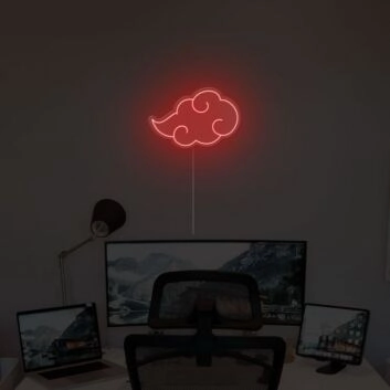 Leuchtende Wolke LED Neonschild als moderne Wanddekoration für Arbeitszimmer Wohnzimmer und stilvolle Interieurs
