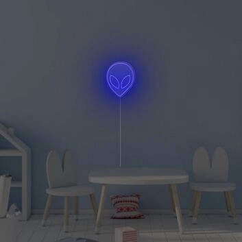 Alien Silhouette LED Neonschild als moderne Wanddekoration für Jugendzimmer Gaming Zimmer und stilvolle Interieurs