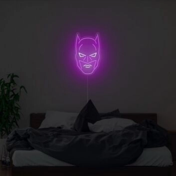 Batman Kopf LED Neonschild als moderne Wanddekoration für Fan Zimmer Gaming Zimmer und stilvolle Interieurs