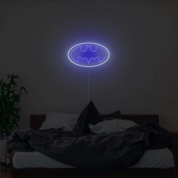 Batman Logo LED Neonschild als moderne Wanddekoration für Fan Zimmer Gaming Zimmer und Schlafzimmer