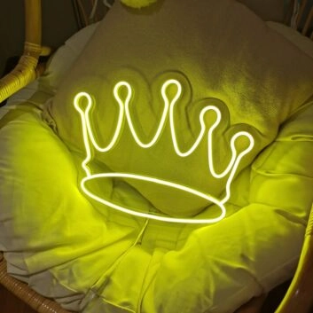 Krone LED-Neonschild Wohnzimmer Kinderzimmer