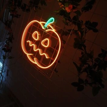 Halloween Kürbis LED-Neonschild für Party