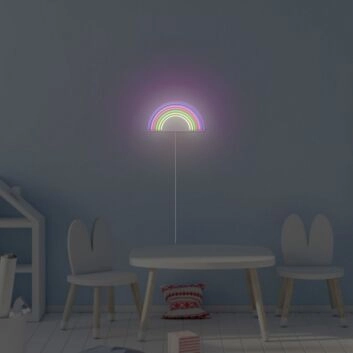 Regenbogen LED Neonschild Sanfte bunte Wandbeleuchtung für Kinderzimmer Spielzimmer und moderne Wohnräume