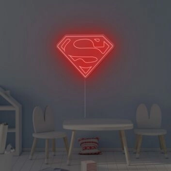 Abstraktes Kraftsymbol LED Neonschild für modernes Zimmerdekor